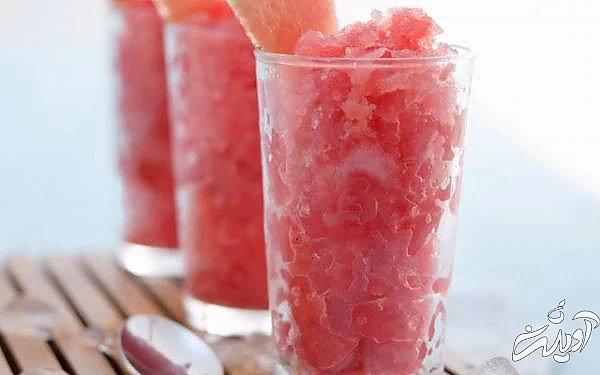 طرز تهیه یخ در بهشت هندوانه   طرز تهیه گرانیتای هندوانه